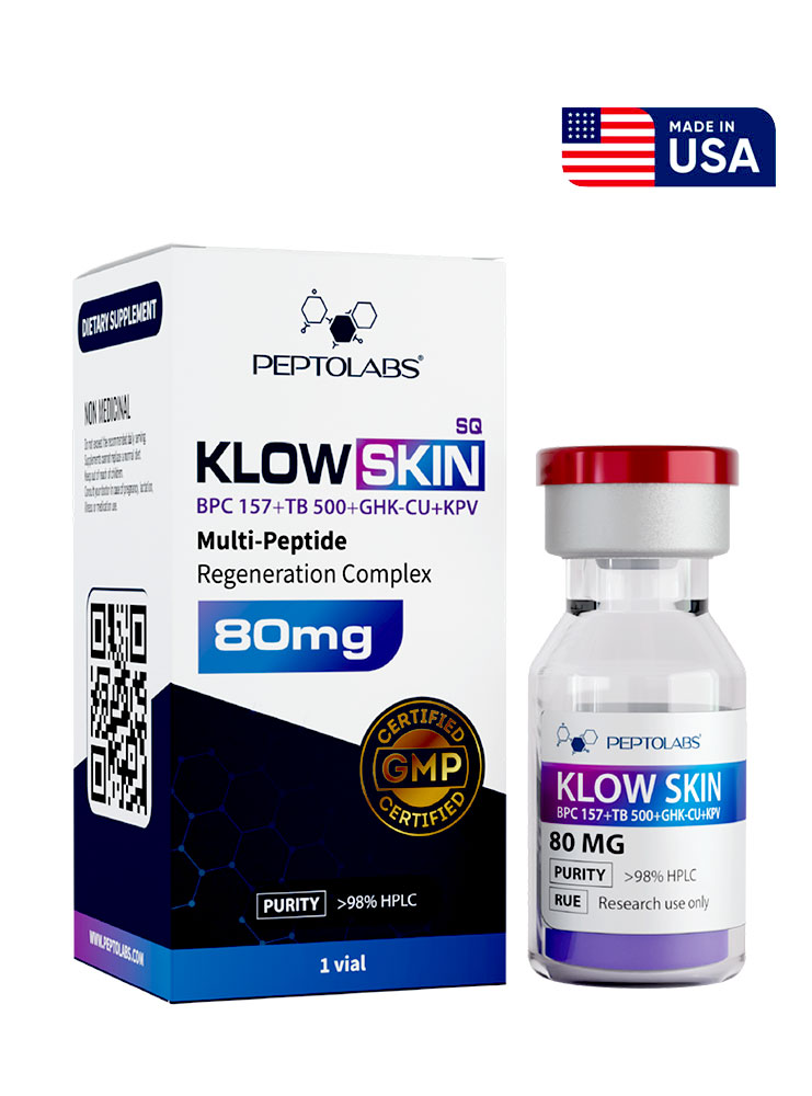 Klow Skin (Клоу Скин) 80мг от PeptoLabs - пептид для глубокой регенерации и  омоложения